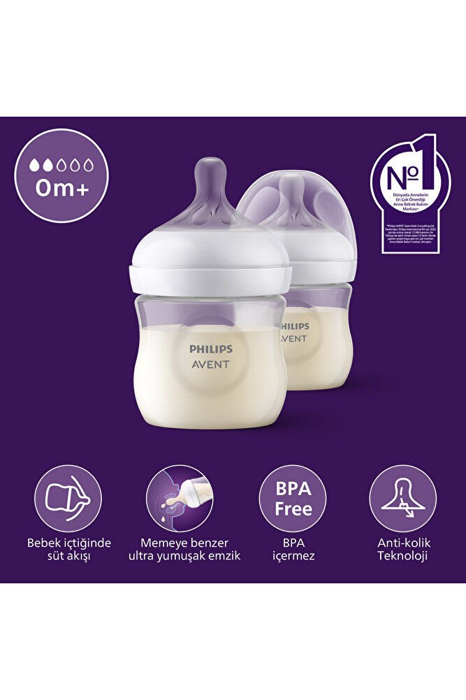 SCY900/02 Natural Response PP 2'li Biberon Seti 0-3 Ay 125ml