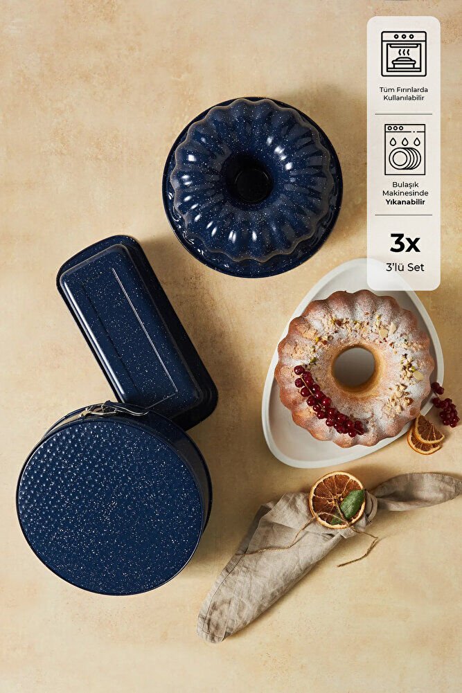 Wellbake 3'lü Kek Kalıbı Seti