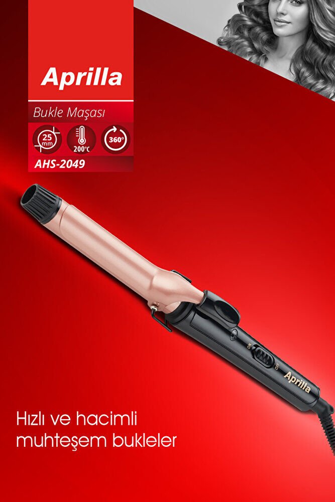 AHS-2049 Profosyonel Seramik Plaka 25 Mm Saç Şekillendirici Maşa