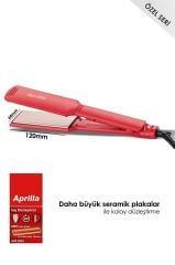 Ahs-2033 Kırmızı Geniş Seramik Kaplamalı Güçlü Saç Düzleştirici (40mm*120mm )