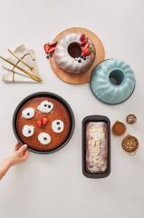 Multichef Valente 3 Parça Karbon Çelik Kek Kalıbı Seti Green