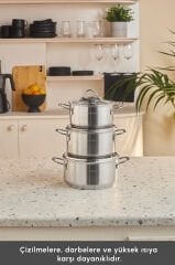 Fiorino İndüksiyon Tabanlı Mini Tencere Seti 6 Parça