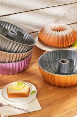 Griss Hardstone Döküm Kek Kalıbı Golden Pink 24 Cm