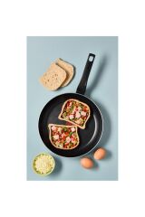 1 B55605 Titanyum 1X SimpleCook Tava 26 cm Yapışmaz Taban Kızartma Tavası Titanyum Alüminyum Titany