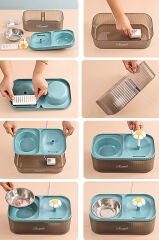 Pets Kpf-10548 Mama Kabı ve Otomatik Evcil Hayvan Su Çeşmesi