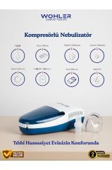 Kompresörlü Nebülizatör Hava Buhar Makinesi