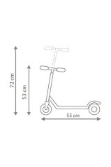 Kırmızı 3 Tekerlekli Işıklı Scooter