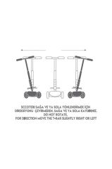 Kırmızı 3 Tekerlekli Işıklı Scooter