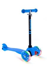 3 Tekerlekli Led Işıklı Scooter Mavi