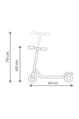 3 Tekerlekli Led Işıklı Scooter Mavi