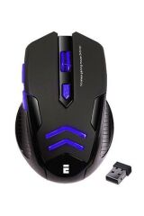 Sm-763 Mavi 6d 2400 Dpi 2.4 Ghz Siyah Usb Oyuncu Led Aydınlatmalı Kablosuz Mouse