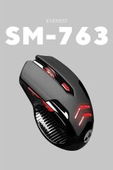 Sm-763 2400 Dpi 2.4 Ghz Aydınlatmalı Gaming Oyuncu Kablosuz Mouse