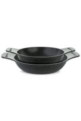 | Güveç Sahan Set | Döküm Kendinden Saplı | 2 Parça | Gri | 20cm-22cm