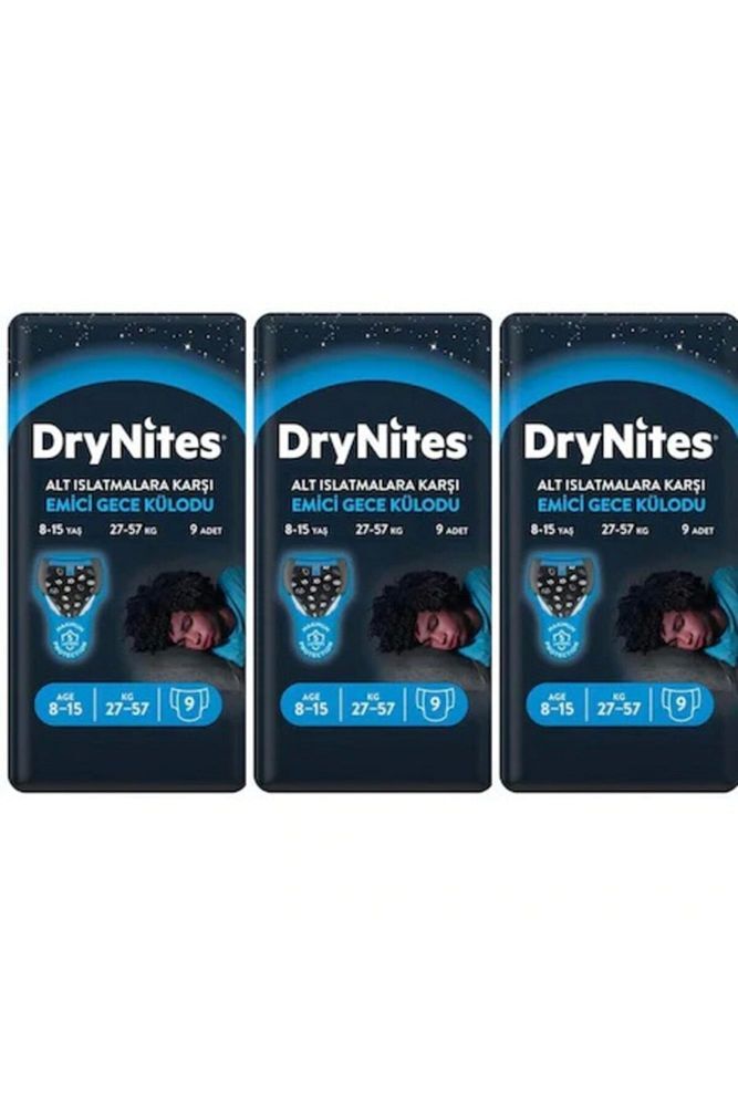 Drynites Erkek Emici Gece Külodu 8-15 Yaş 27 Adet