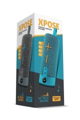 Xpose Hoparlör Kablosuz Bluetooth Speaker Ses Bombası Radyo Aux Sd Kart Usb Çoklu Bağlantı Turkuaz