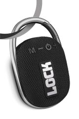 Lock Siyah Taşınabilir Bluetooth Hoparlör Ses Bombası Kilit Özellikli Yüksek Ses Gücü