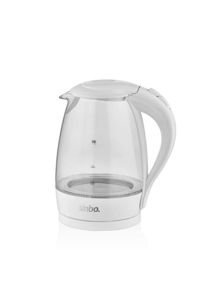 Market Sk-7338 Kablosuz Cam Su Isıtıcı Kettle Beyaz