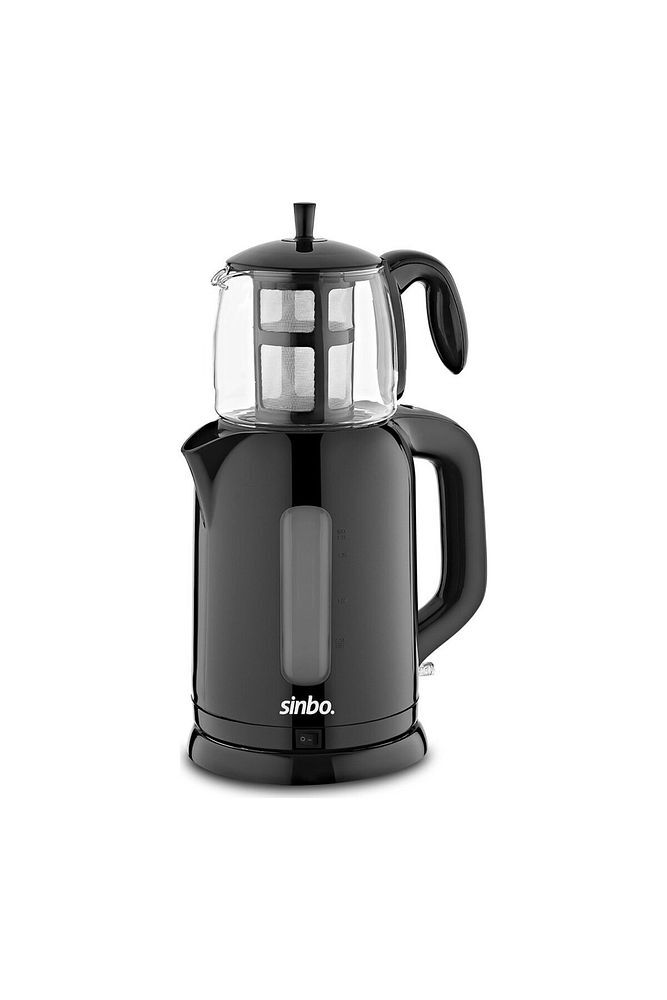 STM-5830 Cam Görünümlü Plastik Demlik Çay Makinesi - Siyah - 1,7 lt