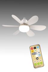 Sessiz Çalışma 6 Fan Kanat ve Işıklı Uzaktan Kumandalı Tavan Tipi Vantilatör Kfan-7680