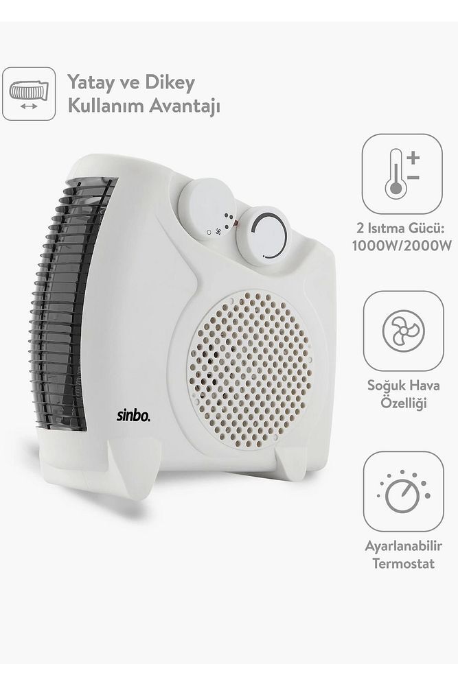 Fanlı Isıtıcı 2000w sıcak - Soğuk Ve Yatay - Dikey Kullanıma Uygun Sfh-6940