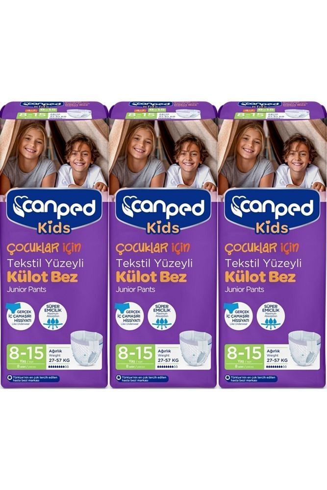 Kids Külot Bez 8-15 Yaş 27-57 Kg 3 X 8 Adet
