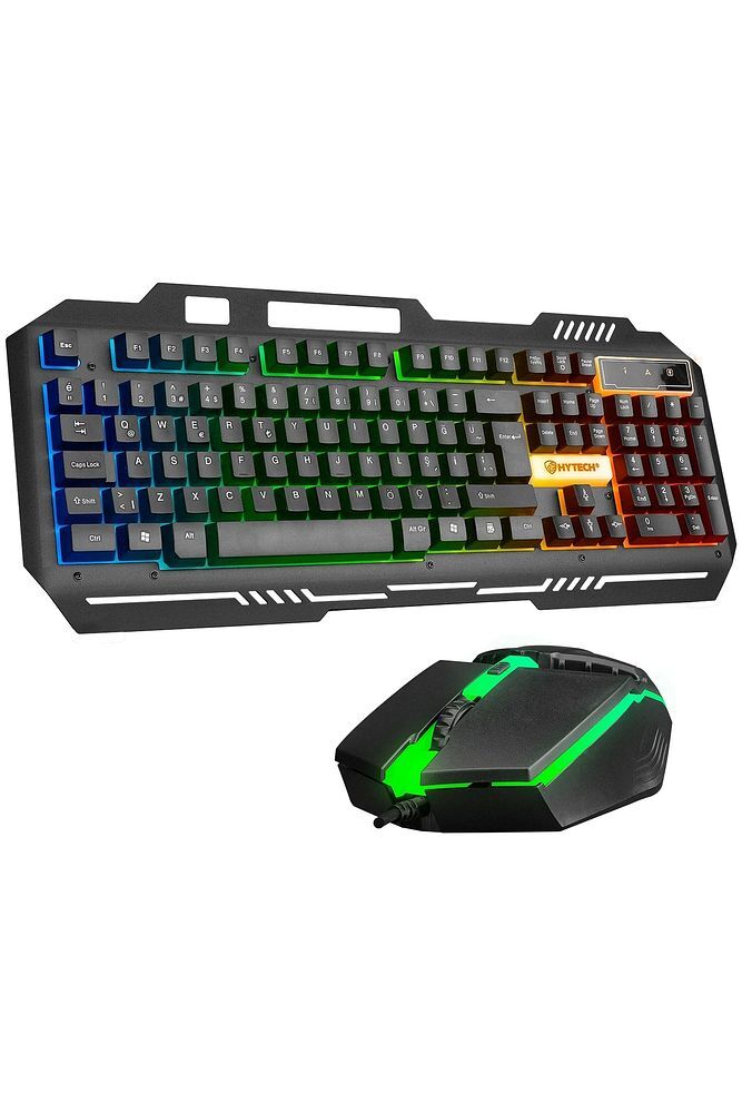 Hkm-x86 Işıklı Oyuncu Klavye Mouse Set
