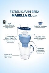 Marella Xl Filtreli Su Arıtma Sürahisi - Mavi 3.5 Lt.